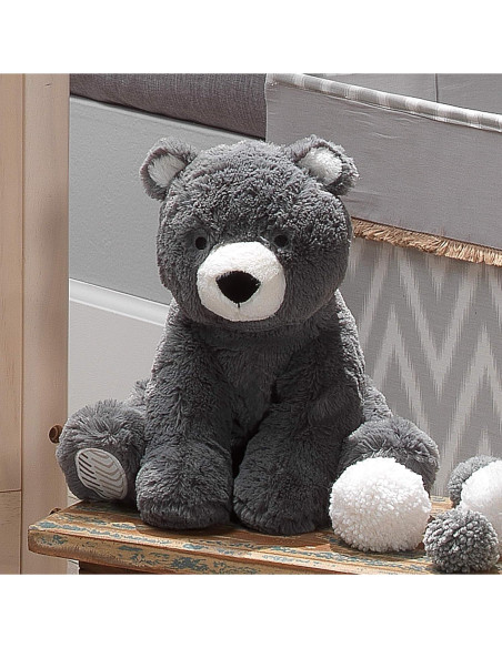 Oscar Oso de Peluche Lambs & Ivy 25.4 cm Gris Carbón Oscar Oso de Peluche Lambs & Ivy 25.4 cm Gris Carbón