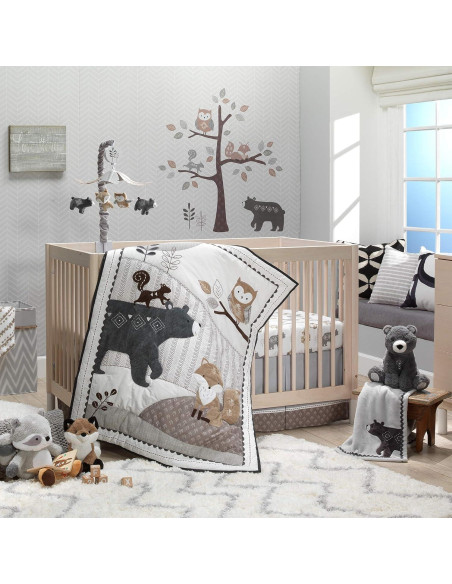 Oscar Oso de Peluche Lambs & Ivy 25.4 cm Gris Carbón Oscar Oso de Peluche Lambs & Ivy 25.4 cm Gris Carbón