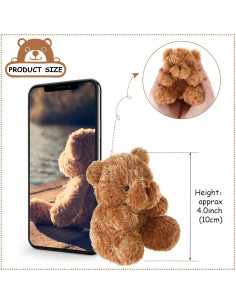 Lote 8 Ositos de Peluche Threan 10 cm Suaves y Coloridos 2