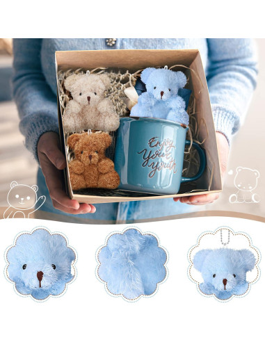 Lote 8 Ositos de Peluche Threan 10 cm Suaves y Coloridos