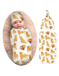 Manta de Envoltura para Bebés Osvbs con Gorro - 29x52.8 cm