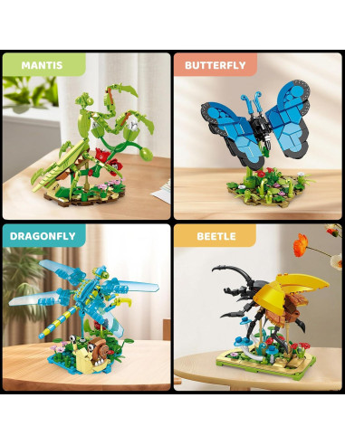 Juego de Construcción Insectos BseSparklion 815 Piezas STEM