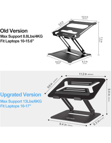 Soporte Ajustable para Laptop Urmust X1 Negro 10-17"
