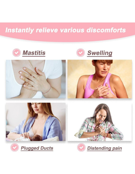 Compresas de Gel Suave HiFineCare para Senos Rosa 27.8x23.4cm Compresas de Gel Suave HiFineCare para Senos Rosa 27.8x23.4cm