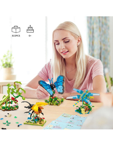 Juego de Construcción Insectos BseSparklion 815 Piezas STEM