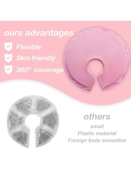 Compresas de Gel Suave HiFineCare para Senos Rosa 27.8x23.4cm Compresas de Gel Suave HiFineCare para Senos Rosa 27.8x23.4cm