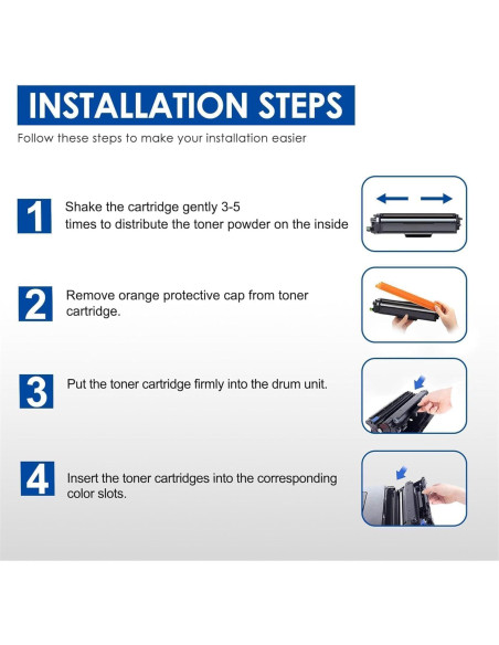 Conjunto de 4 Unidades de Tambor Brother DR223CL - Negro, Cian, Magenta, Amarillo