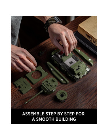 Conjunto de Construcción Tanque Militar Nifeliz Sherman 860 PZS