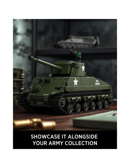 Conjunto de Construcción Tanque Militar Nifeliz Sherman 860 PZS