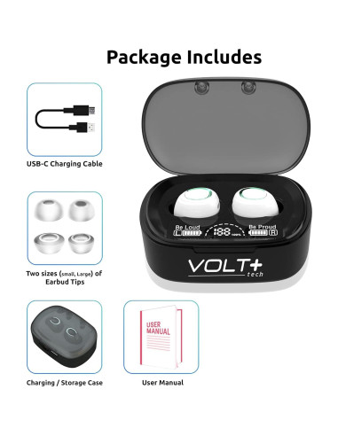 Auriculares Inalámbricos Volt Plus Tech MD06 Bluetooth 5.3 36H