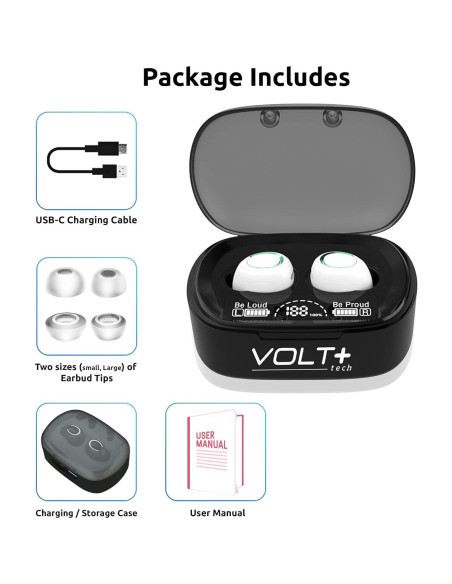 Auriculares Inalámbricos Volt Plus Tech MD06 Bluetooth 5.3 36H