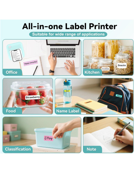 Impresora de Etiquetas Bluetooth INVISEN D1-New 12-50mm Impresora de Etiquetas Bluetooth INVISEN D1-New 12-50mm