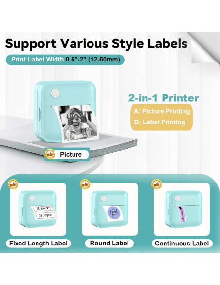 Impresora de Etiquetas Bluetooth INVISEN D1-New 12-50mm Impresora de Etiquetas Bluetooth INVISEN D1-New 12-50mm