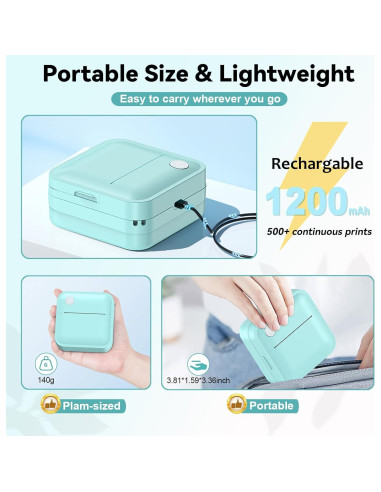 Impresora de Etiquetas Bluetooth INVISEN D1-New 12-50mm