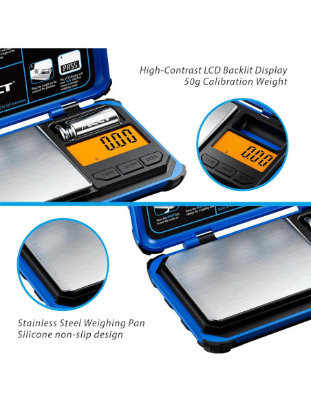 Báscula de bolsillo digital ACCT AI-200 200g 0.01g LCD