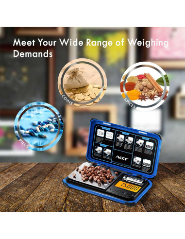 Báscula de bolsillo digital ACCT AI-200 200g 0.01g LCD
