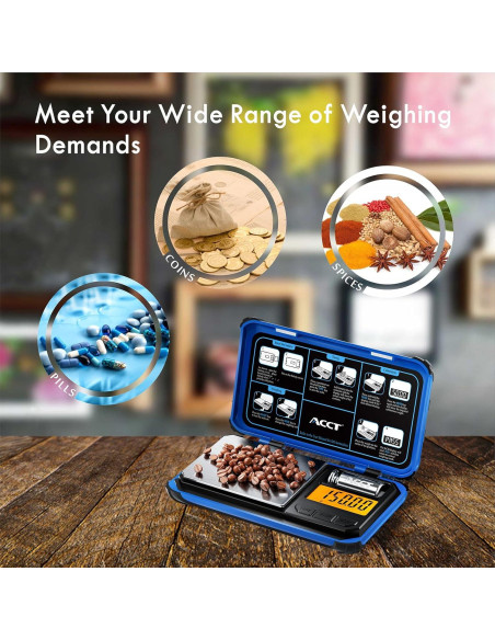 Báscula de bolsillo digital ACCT AI-200 200g 0.01g LCD