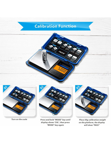 Báscula de bolsillo digital ACCT AI-200 200g 0.01g LCD