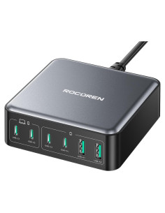 Cargador USB-C 270W Rocoren, Estación de Carga 6 Puertos