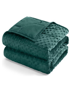 Manta pesada Kivik Minky Dot 121.9x182.9 cm 5.44 kg verde