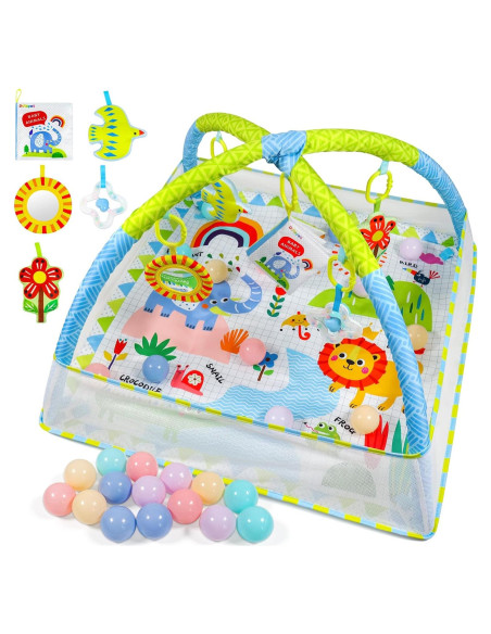Alfombra de Juego para Bebés Dr.Rapeti 81x81 cm con Pelotas Alfombra de Juego para Bebés Dr.Rapeti 81x81 cm con Pelotas
