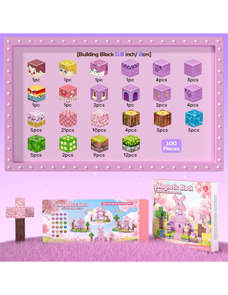 Bloques Magnéticos de Construcción Kryzomat 100 Piezas 5cm