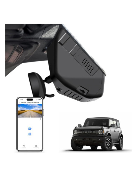 Cámara Dash 4K Mangoal para Ford Bronco 2021-2024, WiFi, 64GB Cámara Dash 4K Mangoal para Ford Bronco 2021-2024, WiFi, 64GB