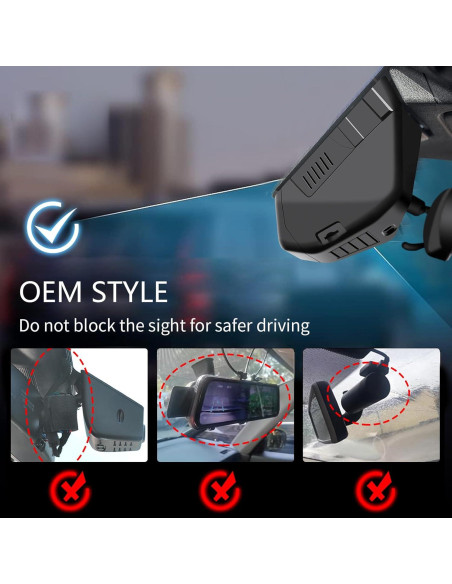 Cámara Dash 4K Mangoal para Ford Bronco 2021-2024, WiFi, 64GB Cámara Dash 4K Mangoal para Ford Bronco 2021-2024, WiFi, 64GB