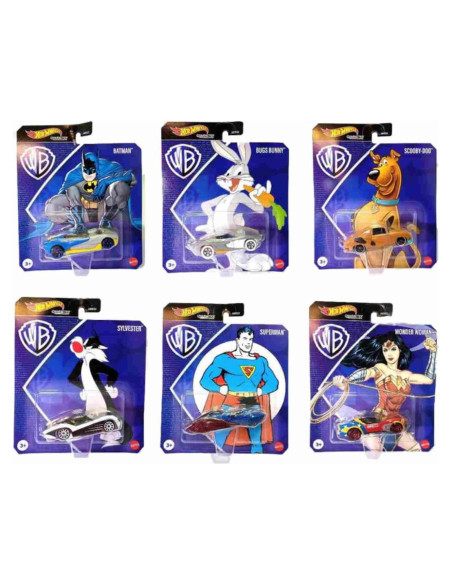 Conjunto de 6 Vehículos de Juguete Hot Wheels DC y Scooby