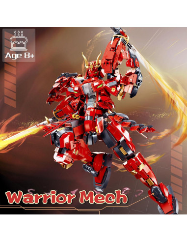 Conjunto de Bloques Samurai Mech BDXEJV 923 Pcs 33x36x20cm