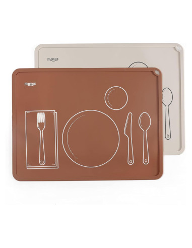 Mantel Individual Montessori Chamos - Set de 2 Silicona 41x31 cm