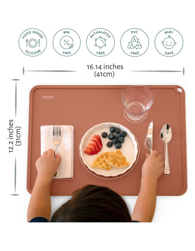 Mantel Individual Montessori Chamos - Set de 2 Silicona 41x31 cm
