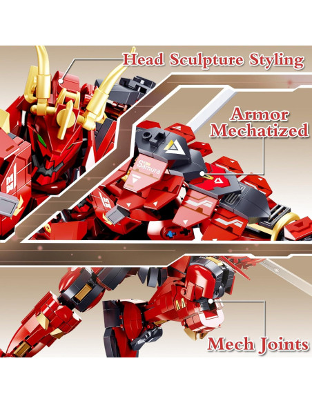 Conjunto de Bloques Samurai Mech BDXEJV 923 Pcs 33x36x20cm Conjunto de Bloques Samurai Mech BDXEJV 923 Pcs 33x36x20cm