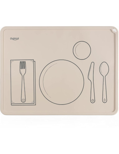 Mantel Individual Montessori Chamos - Set de 2 Silicona 41x31 cm