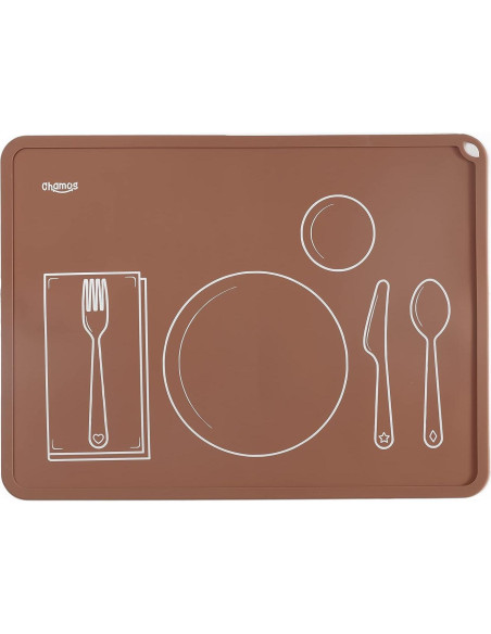 Mantel Individual Montessori Chamos - Set de 2 Silicona 41x31 cm