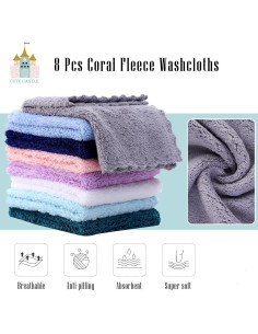 Toalla con Capucha para Bebé Cute Castle 2 Piezas 71x71 cm 2