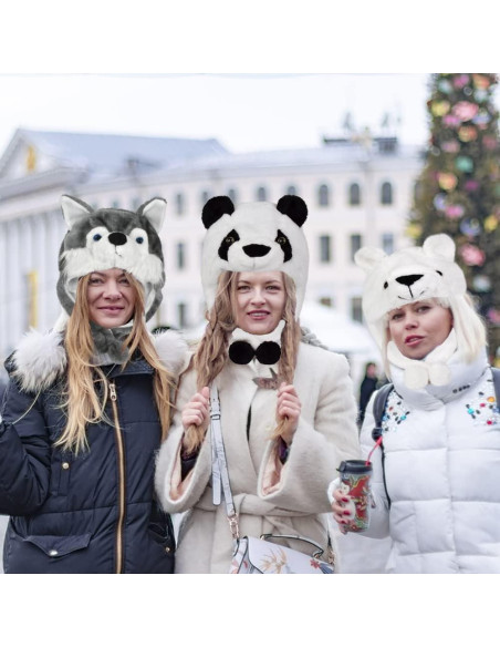 Sombrero de Peluche Panda Lindo Unisex para Adultos