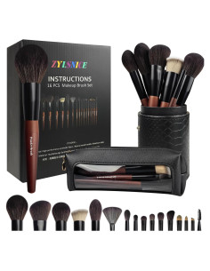Juego de Brochas de Maquillaje 16 Pcs Zylsnice Profesional