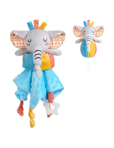 Manta de Seguridad para Bebé Vicloon Elefante 31x31 cm Azul