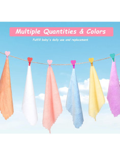 Toallitas de Baño Orighty para Bebés 24-Pack Microfibra Coral 2