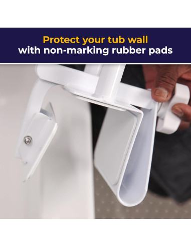 Barra de Agarre Ajustable Drive Medical para Bañera Blanca