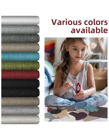 Parche de Lino Autoadhesivo TXSN 20x28 cm Beige - Paquete de 2