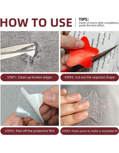 Parche de Lino Autoadhesivo TXSN 20x28 cm Beige - Paquete de 2