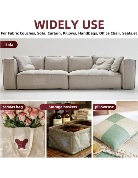 Parche de Lino Autoadhesivo TXSN 20x28 cm Beige - Paquete de 2