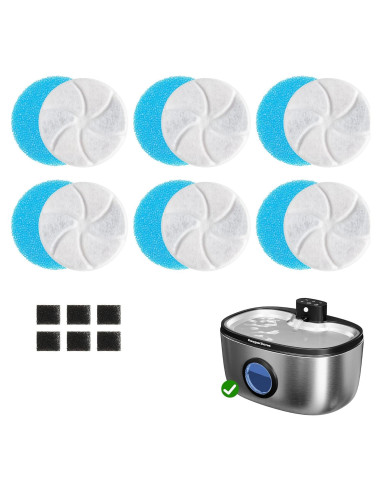Filtro de Agua para Gatos Keygarzone ZCW002 - Paquete de 6 Filtros