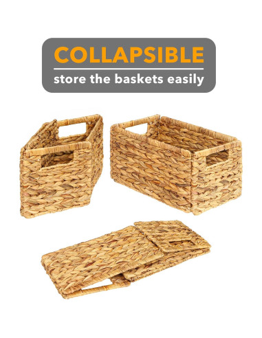 Cestas de Almacenamiento SpaceAid 4 Pack Mimbre 33x20.8x17.8 cm