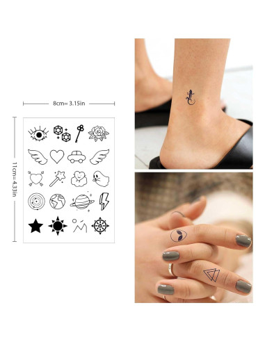 30 Hojas Tatuajes Temporales FUNTATTOO Impermeables 480 Diseños