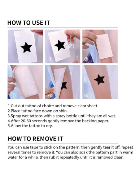 30 Hojas Tatuajes Temporales FUNTATTOO Impermeables 480 Diseños