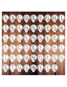 Plantillas de Letras para Galletas Doflyok, 53 Piezas, 9.14x7.62 cm