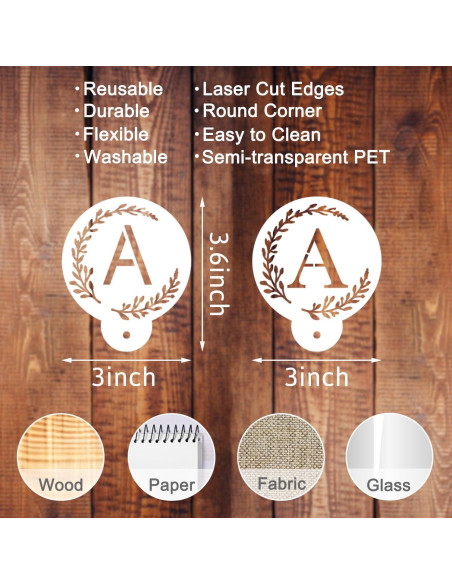 Plantillas de Letras para Galletas Doflyok, 53 Piezas, 9.14x7.62 cm